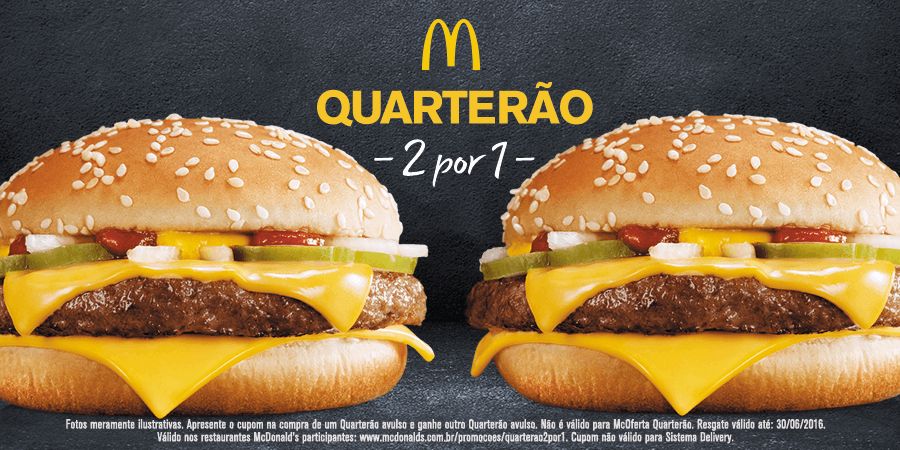 Leve 2, Pague 1: Compre Quarterão avulso e ganhe outro no McDonald's