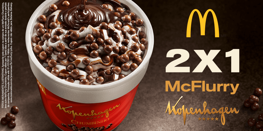 Leve 2, Pague 1: Compre McFlurry Chumbinho e ganhe outro no McDonald's