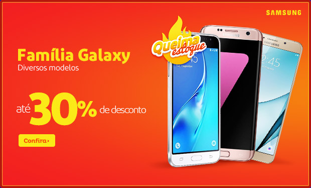Smartphones Samsung Galaxy c/até 30% de desconto no Extra
