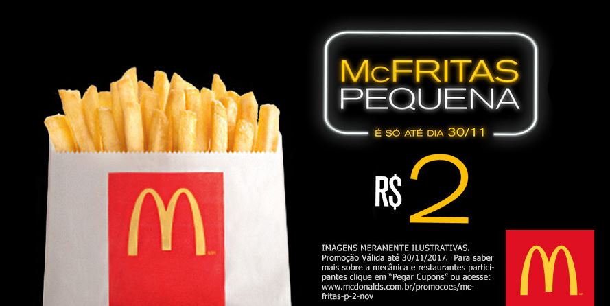 McFritas Pequena por R$ 2 no *McDonald's