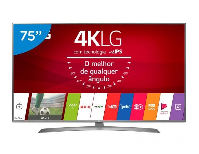 Smart TV LED 75” LG 4K/Ultra HD 75UJ6585